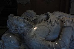 Sir Moyle Finch's tomb, by Nicholas Stone the Elder, now in Victoria and Albert Museum.jpg